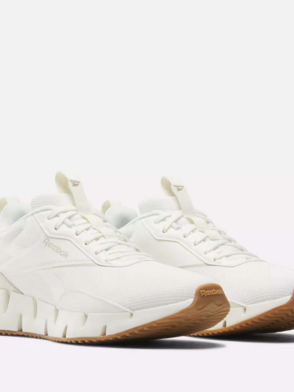 Reebok White Mesh ZIG DYNAMICA with Gum Sole